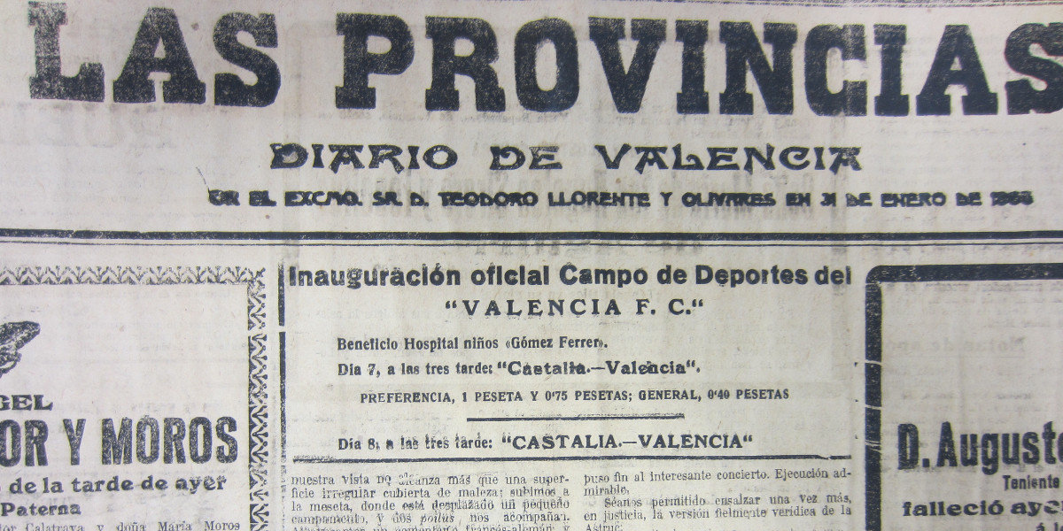 Algirós, primer hogar del Valencia